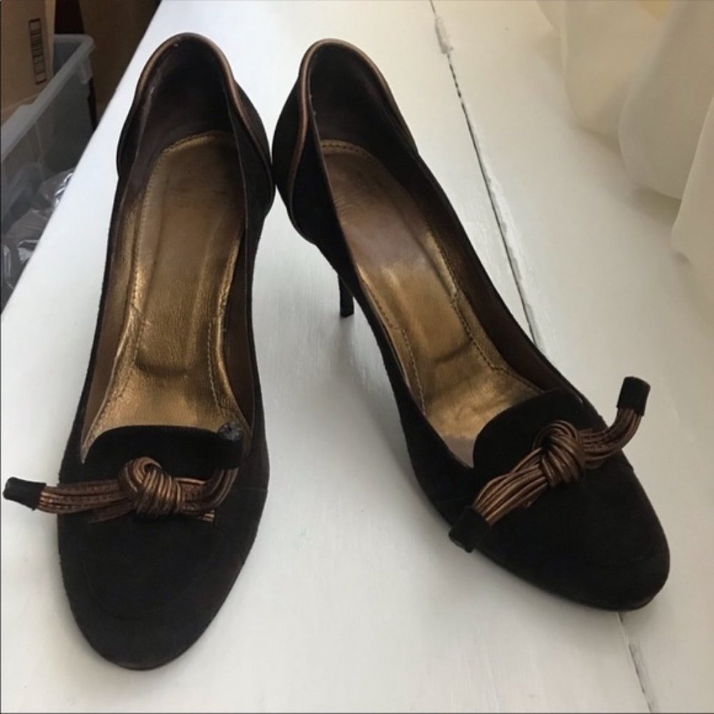 Givenchy Bronze Knot brown suede pumps EU 40 US 9.5 - Picture 3 of 12
